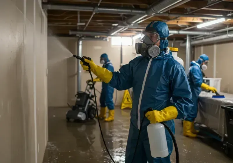 Basement Sanitization and Antimicrobial Treatment process in Marysville, OH